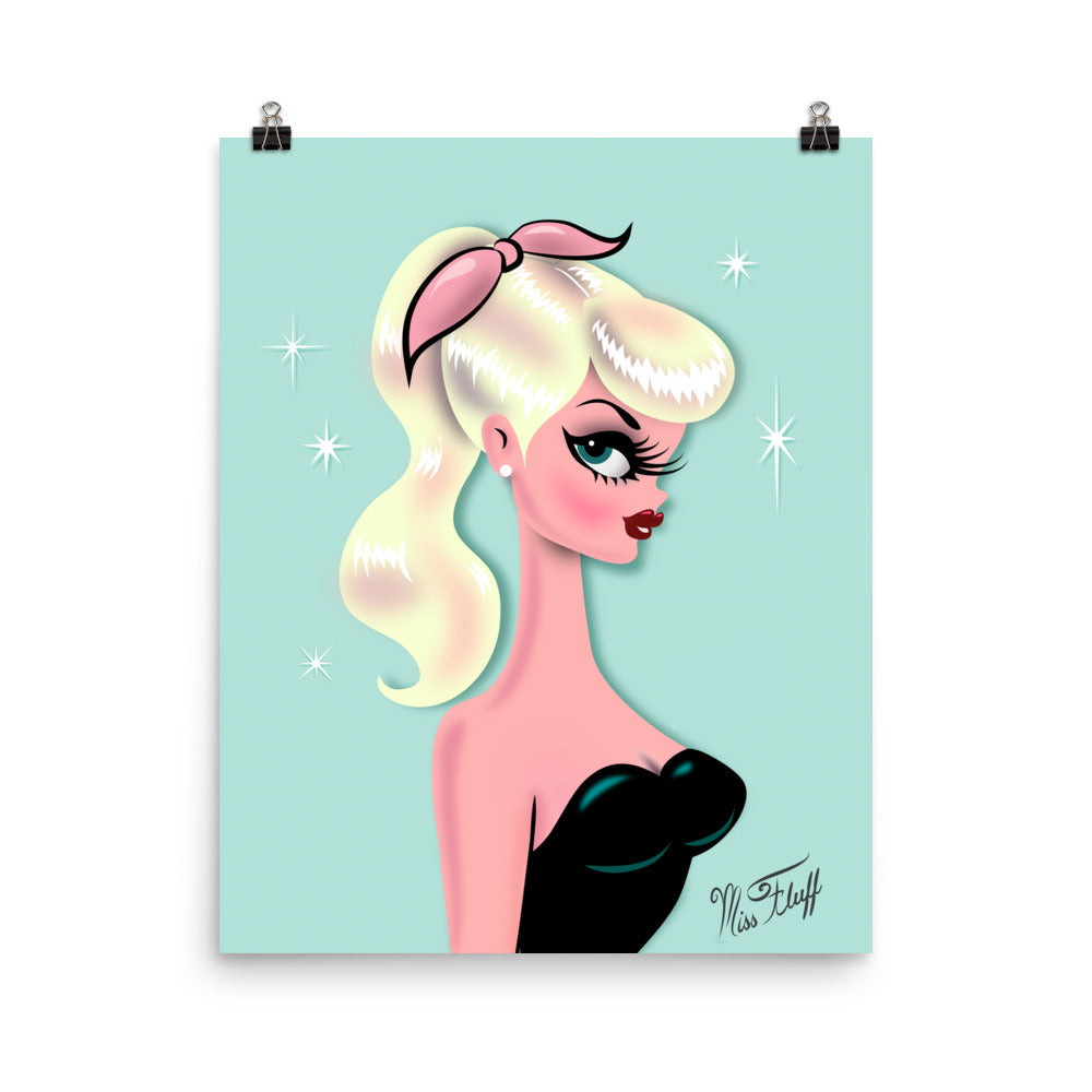 Rockabilly Doll Blonde • Art Print
