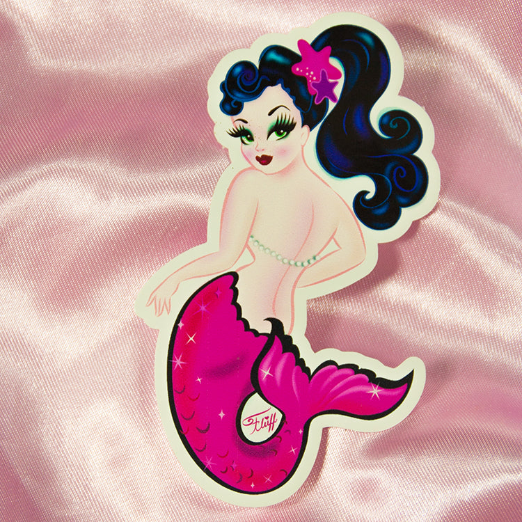 Pearla Mermaid Enamel Pin - Raven Hair