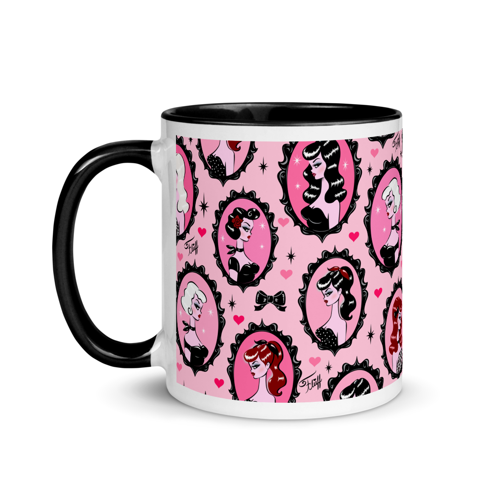 Cameo Dolls on Pink • Mug