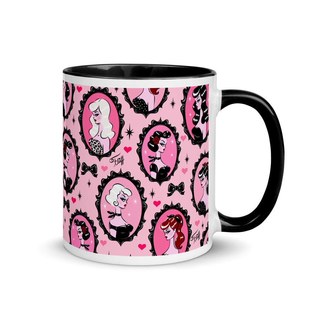 Cameo Dolls on Pink • Mug