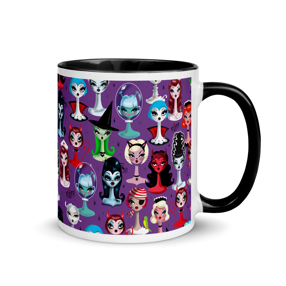 Spooky Dolls Purple • Mug