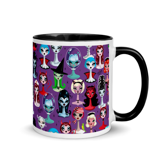 Spooky Dolls Purple • Mug