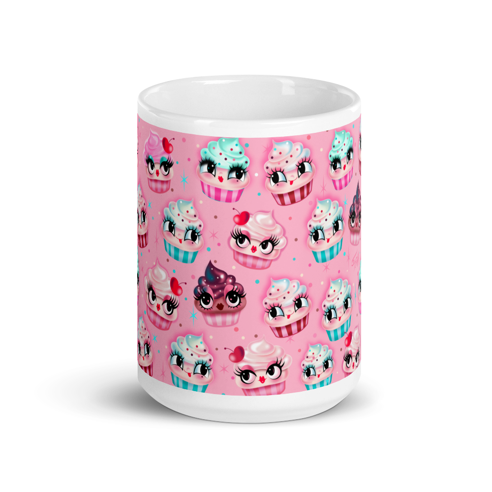 Cute Cupcakes on Pink • Mug 15 oz