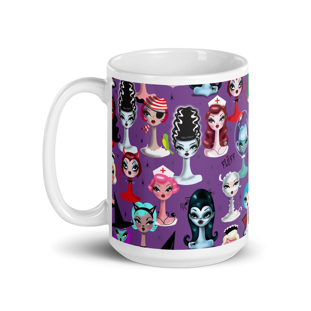 Spooky Dolls Purple • Mug 15oz