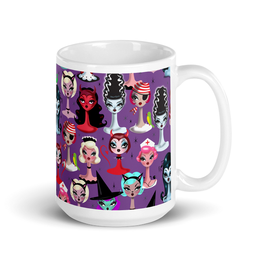 Spooky Dolls Purple • Mug 15oz