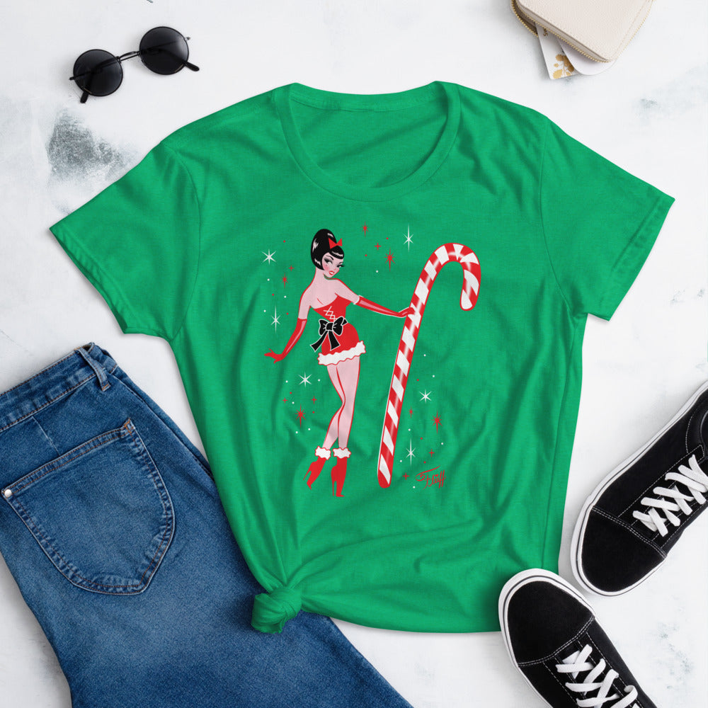 Candy Cane Girl • Women's T-Shirt