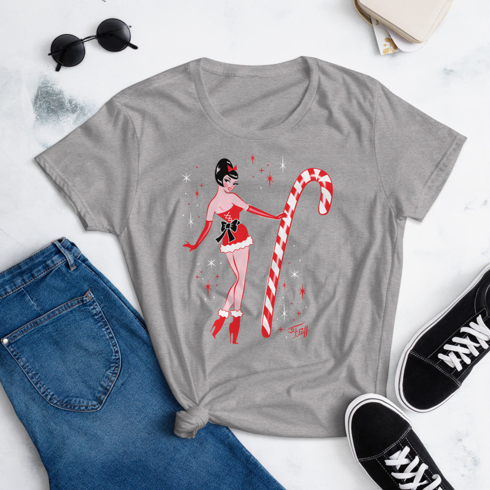 Candy Cane Girl • Women's T-Shirt