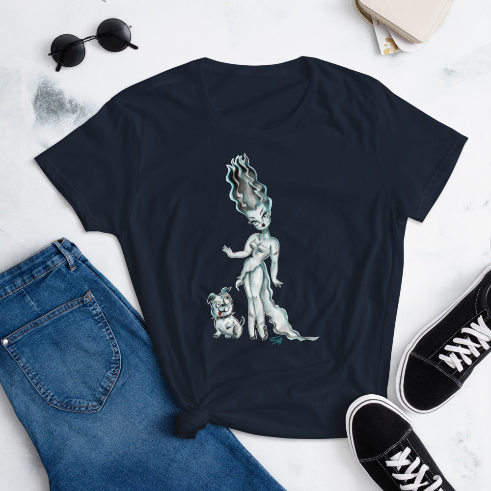 Bride of Frankenstein with Igor Bulldog • Tee