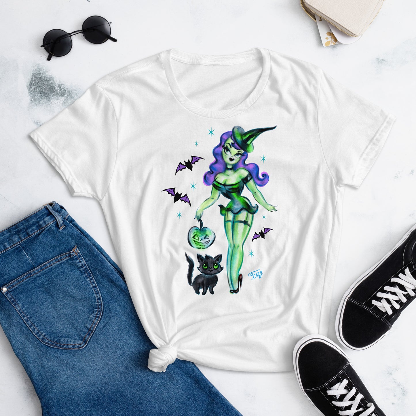 Cute Pinup Witch • Women's Relaxed Fit T-Shirt